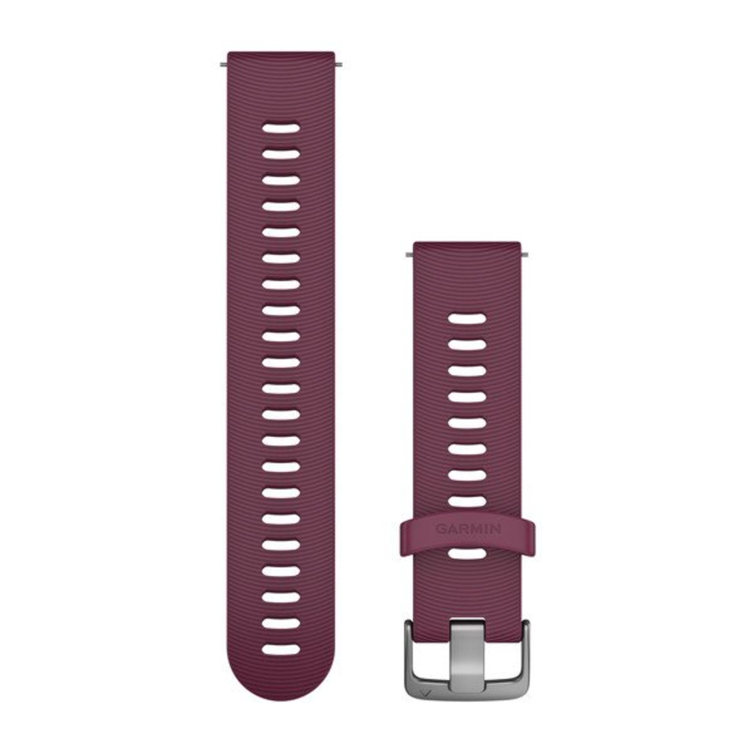 Quick Release Bands (20 Mm) - Berry Silicone Band With Stainless Steel Hardware