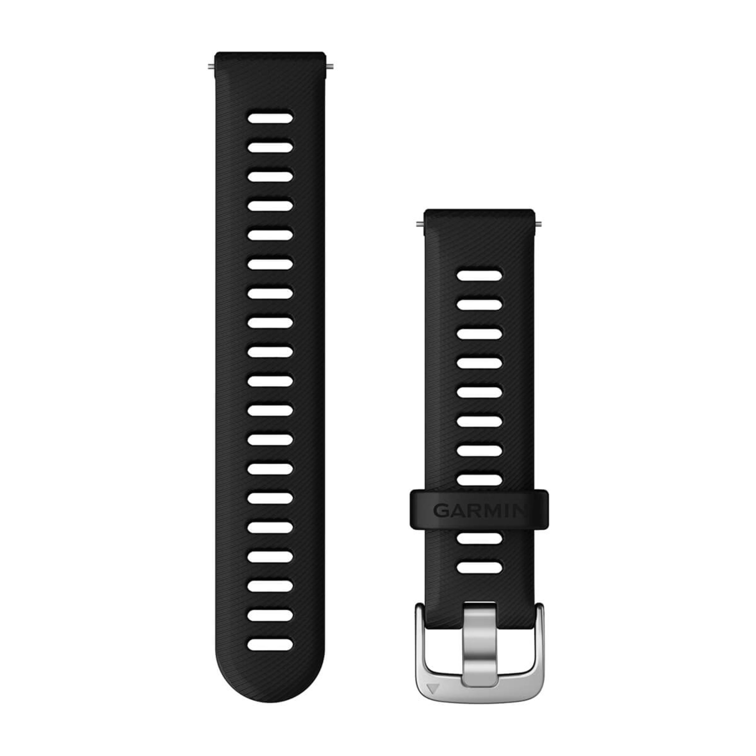 Quick Release Bands (18 Mm) - Black With Silver Hardware