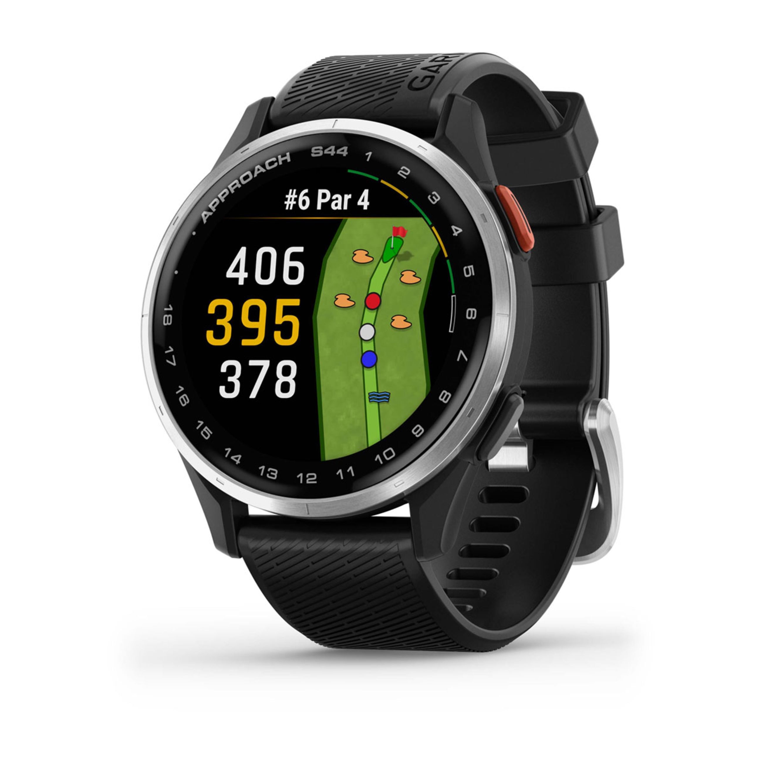Approach S50 - Silver Aluminum Bezel With Black Silicone Band