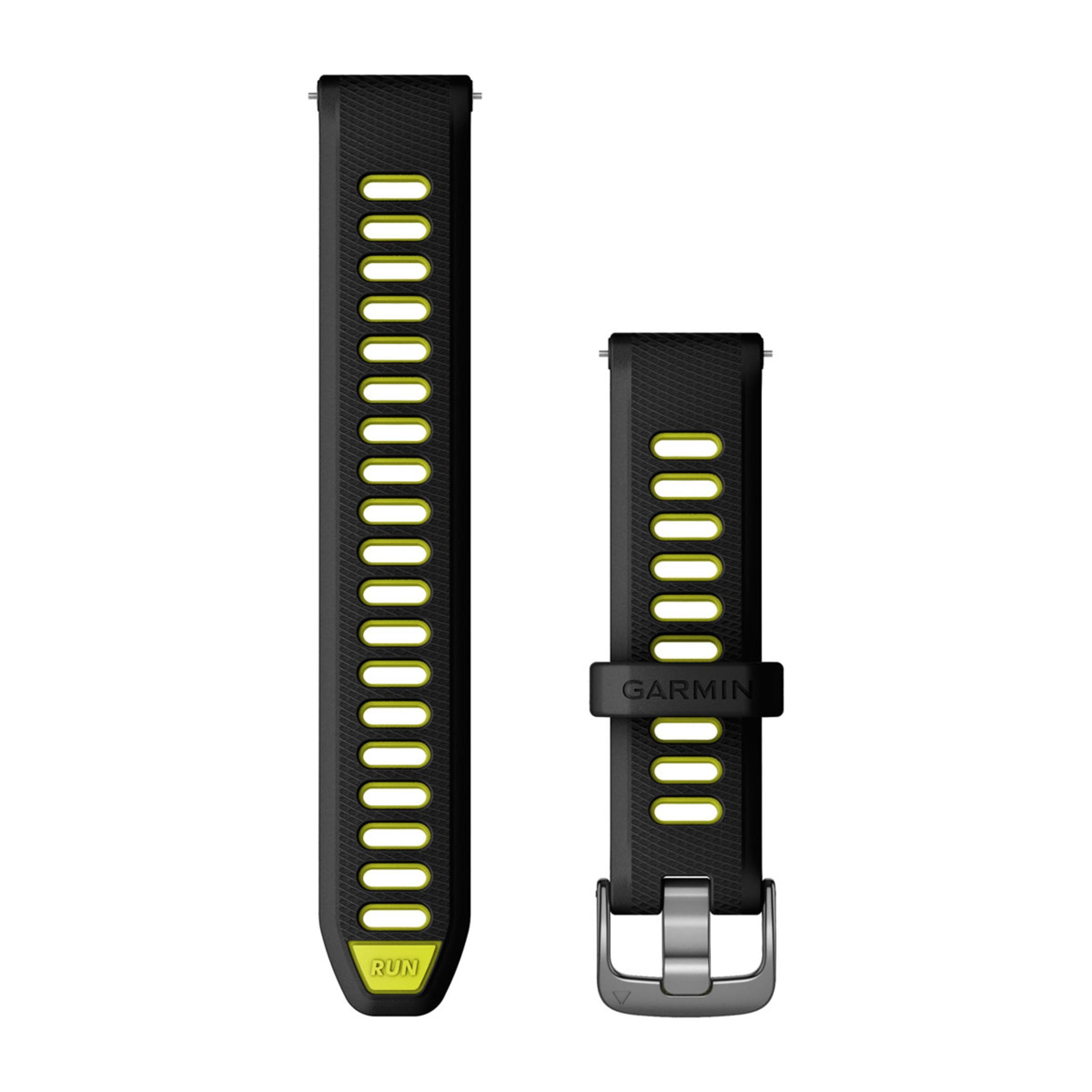Quick Release Bands (18 Mm) - Black/Amp Yellow With Slate Hardware