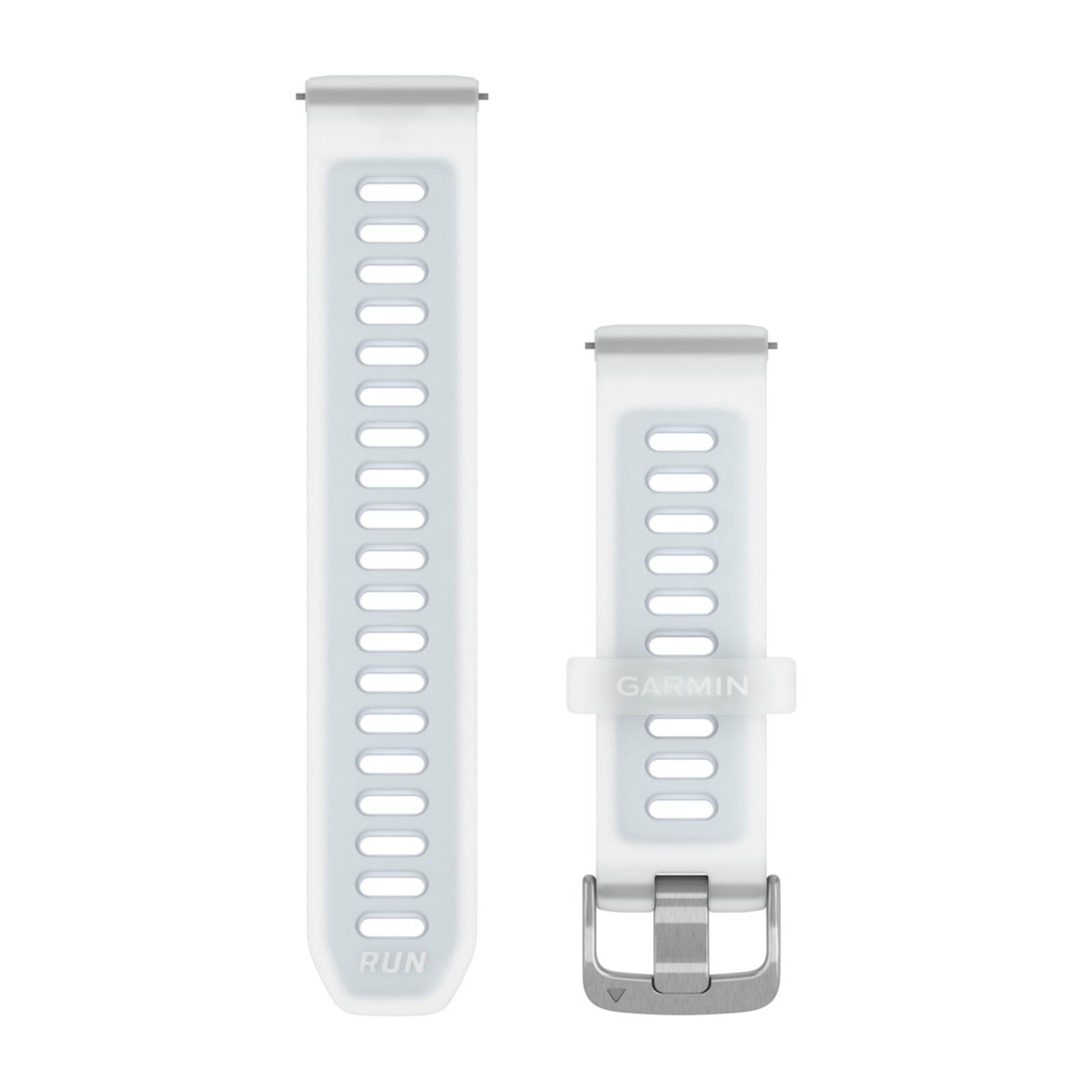 Quick Release Bands (20 Mm) - Translucent Whitestone/Cloud Blue With Silver Hardware