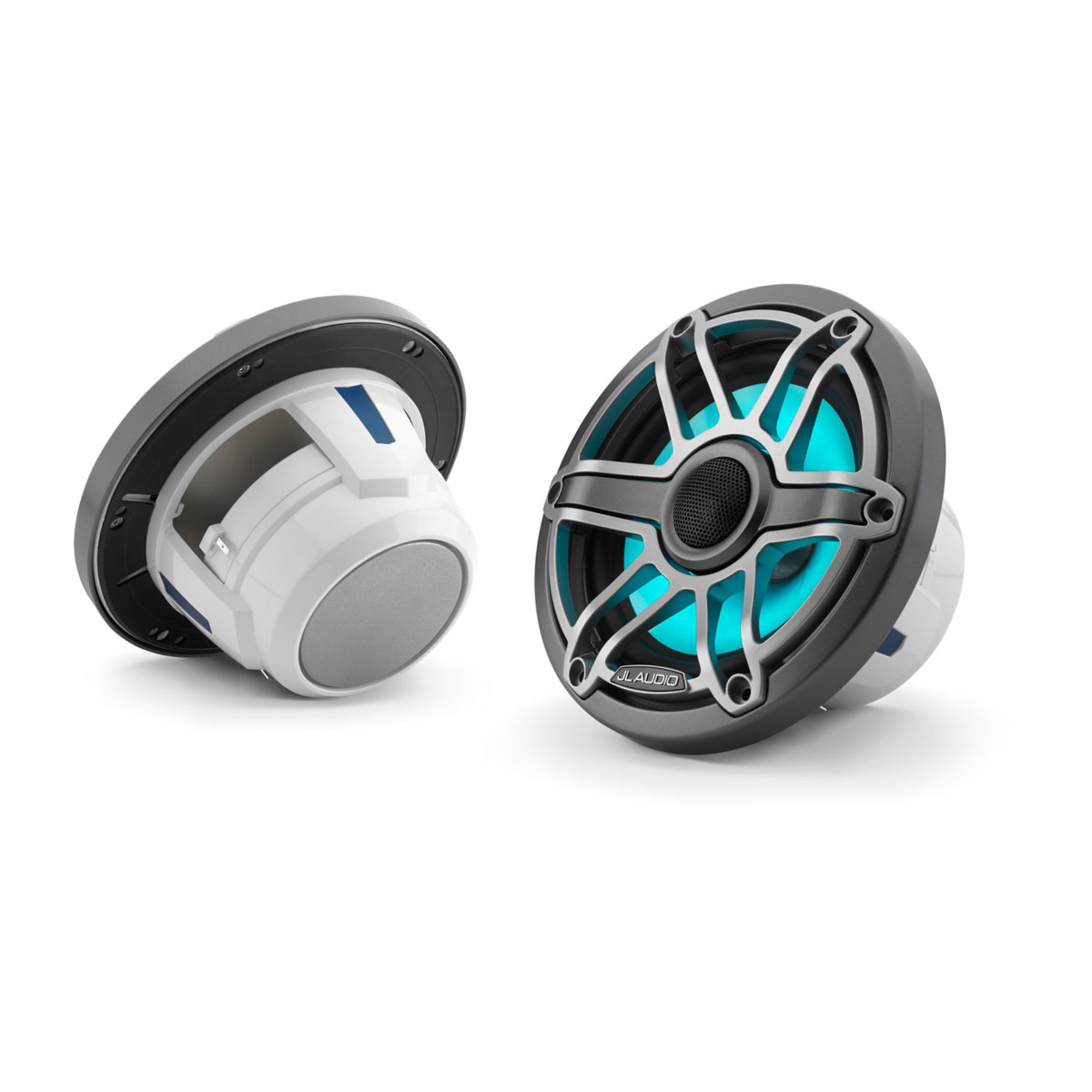 Jl Audio M6 Marine Speakers - 6.5" With Led And Titanium Sport Grille (M6-650X-S-Gmti-I)
