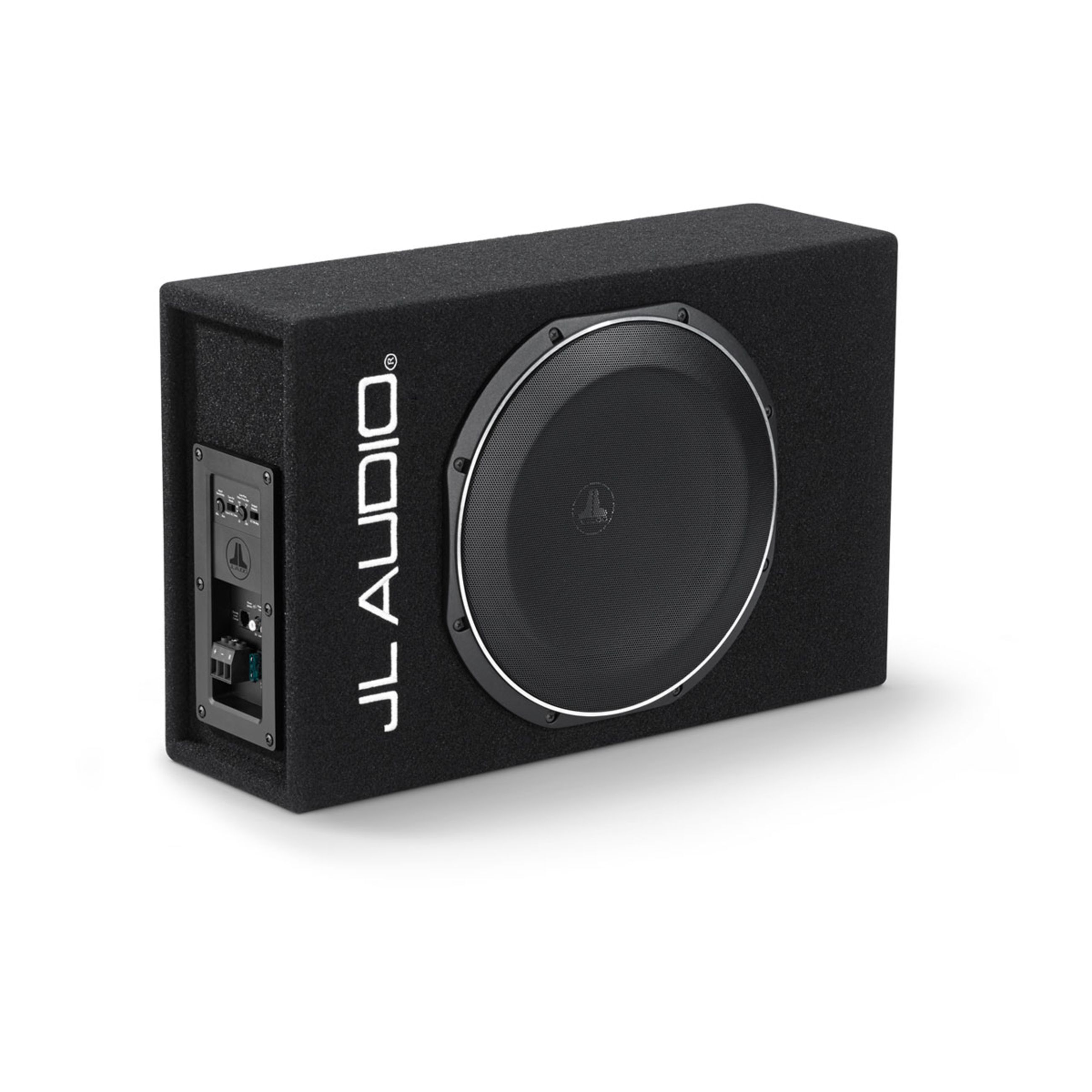 Jl Audio Powerwedge+ Tw1 Amplified Enclosed Car Subwoofer - Single 12" Tw1 Subwoofer And Built-In Amplifier (Acs112Lg-Tw1)
