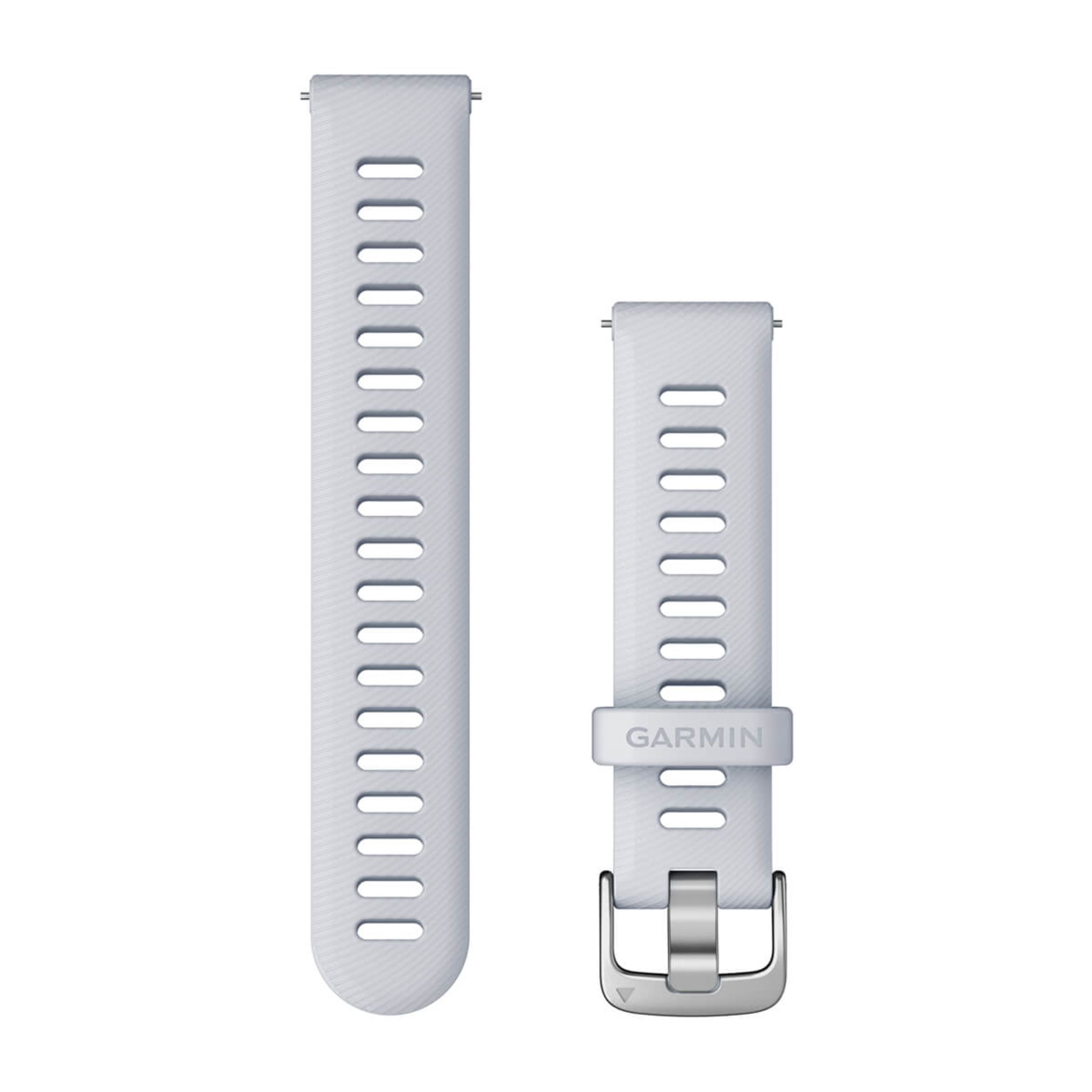 Quick Release Bands (18 Mm) - Whitestone With Silver Hardware