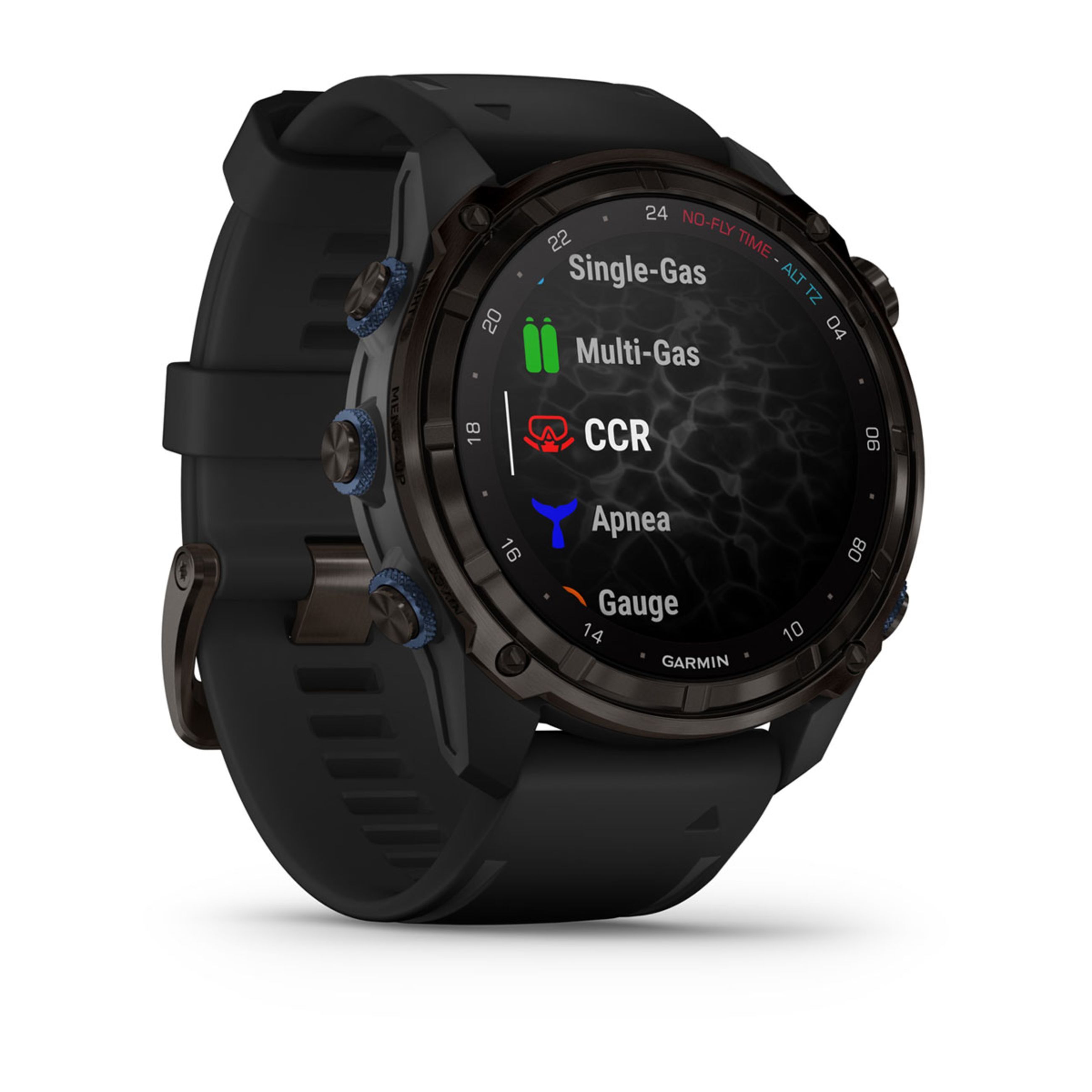 Descent Mk3 – 43 Mm - Carbon Gray Dlc Titanium With Black Silicone Band And Descent T2 Transceiver - Image 3