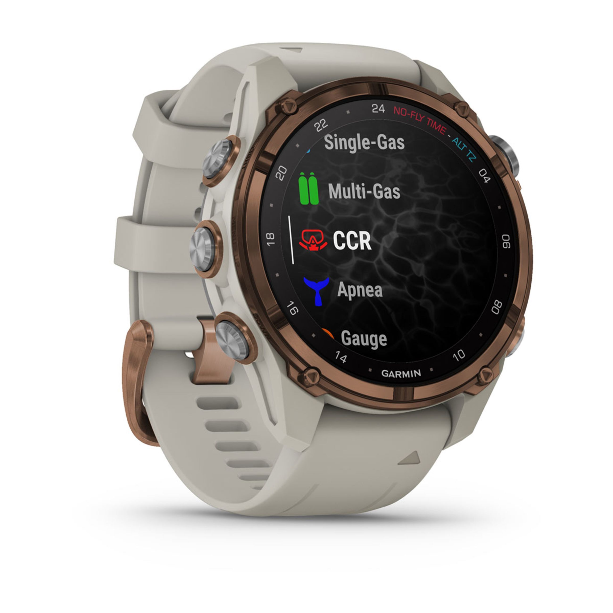 Descent Mk3 – 43 Mm - Bronze Pvd Titanium With French Gray Silicone Band - Image 3
