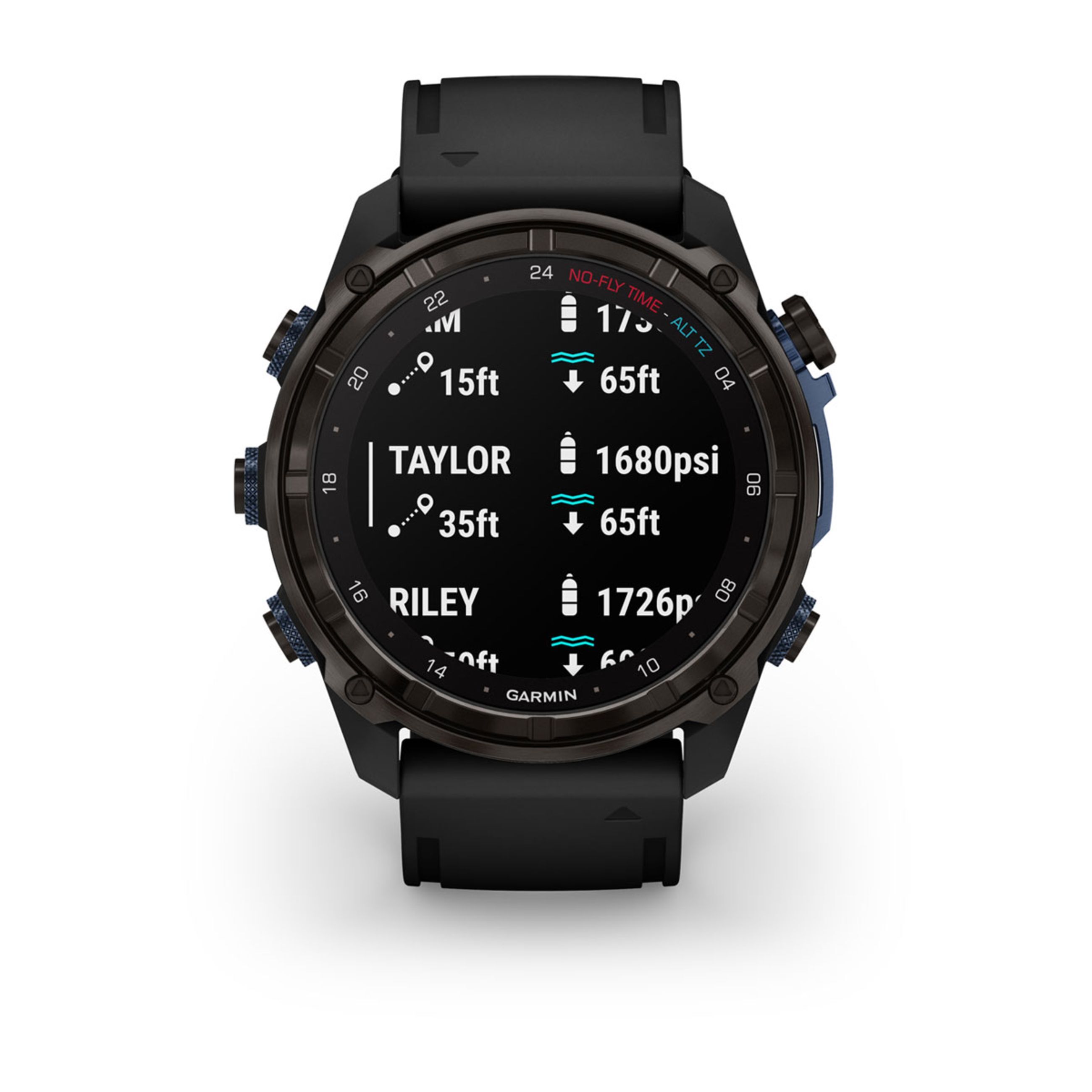 Descent Mk3 – 43 Mm - Carbon Gray Dlc Titanium With Black Silicone Band - Image 4