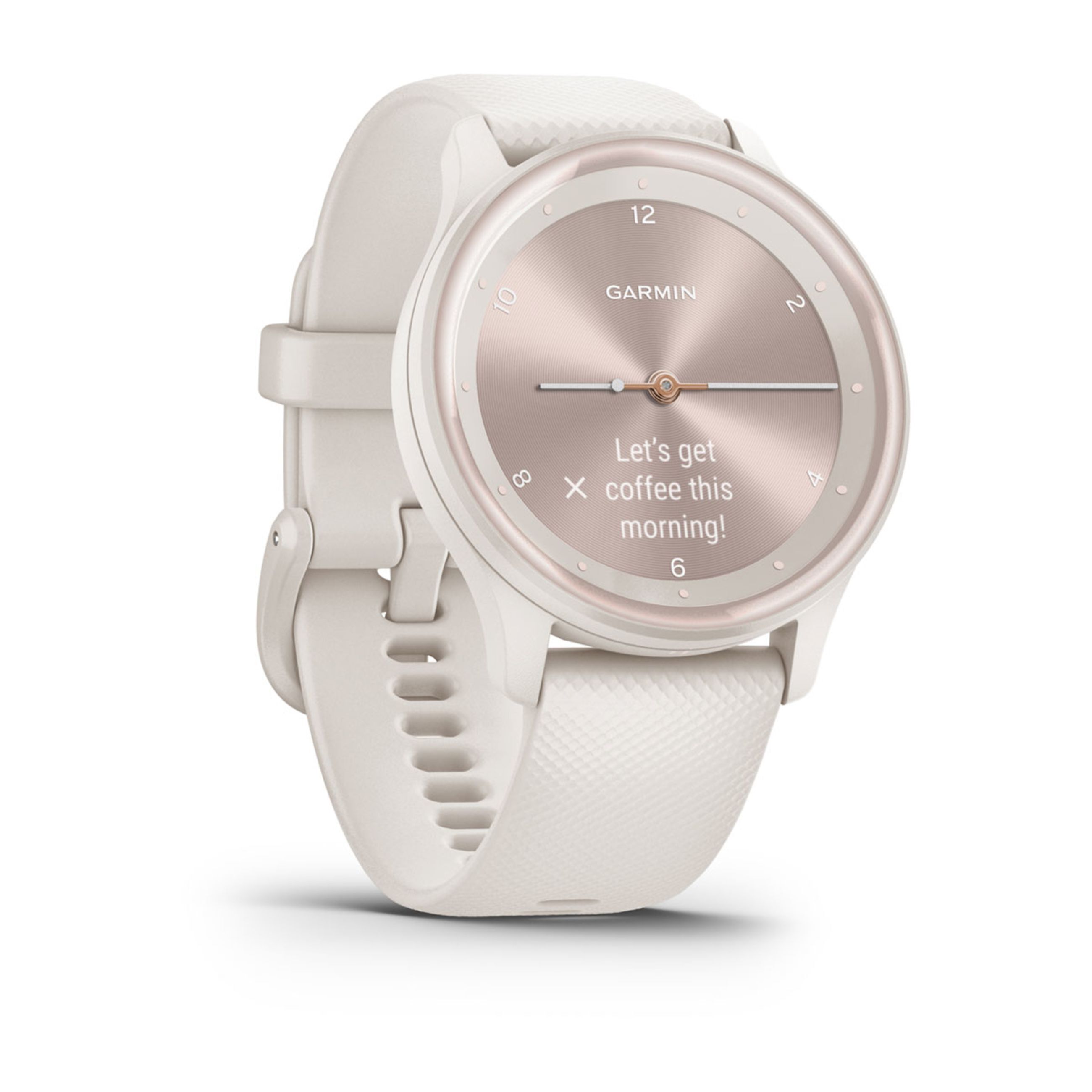 VíVomove Trend - Ivory Case And Silicone Band With Peach Gold Accents - Image 3