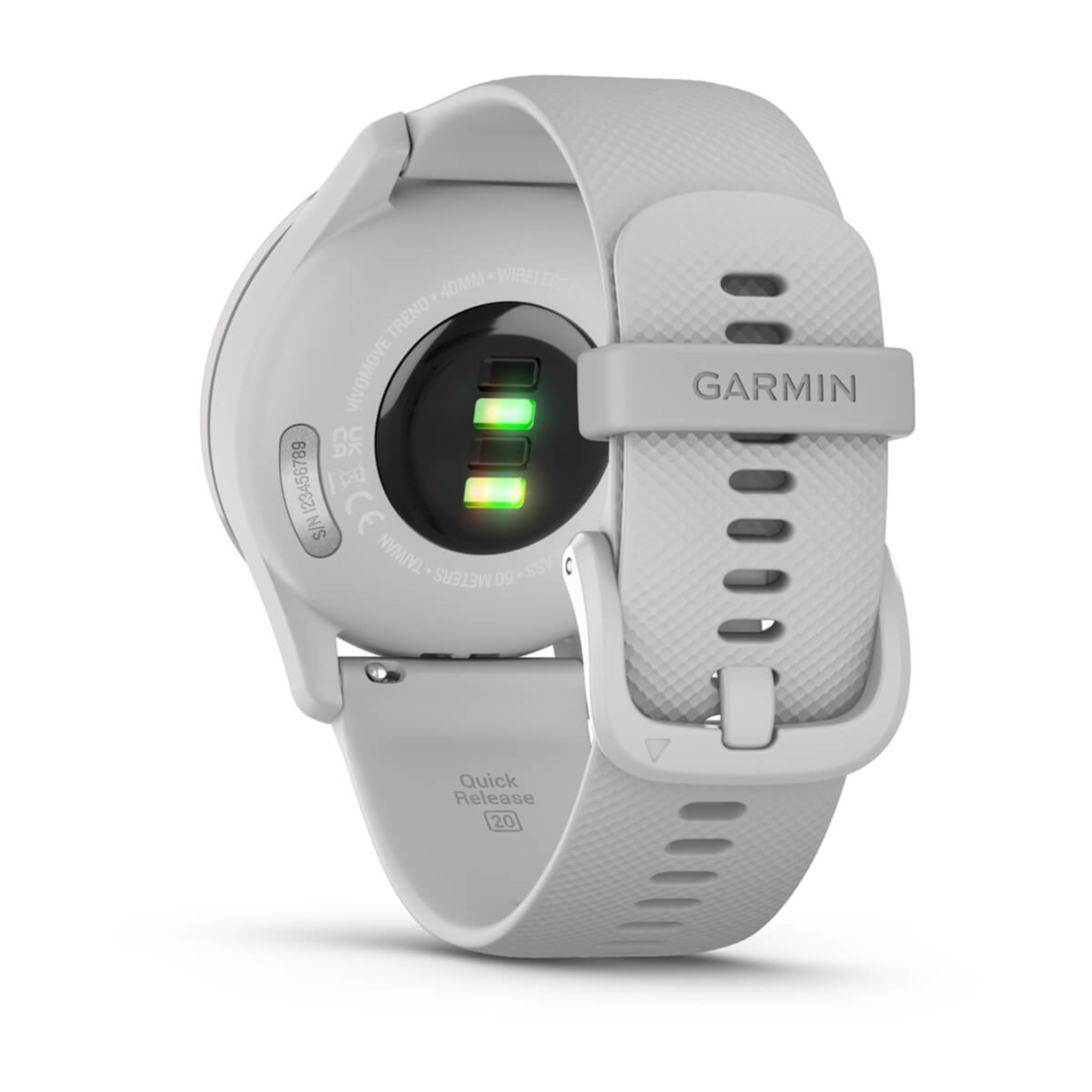 VíVomove Trend - Silver Stainless Steel Bezel With Mist Gray Case And Silicone Band - Image 6