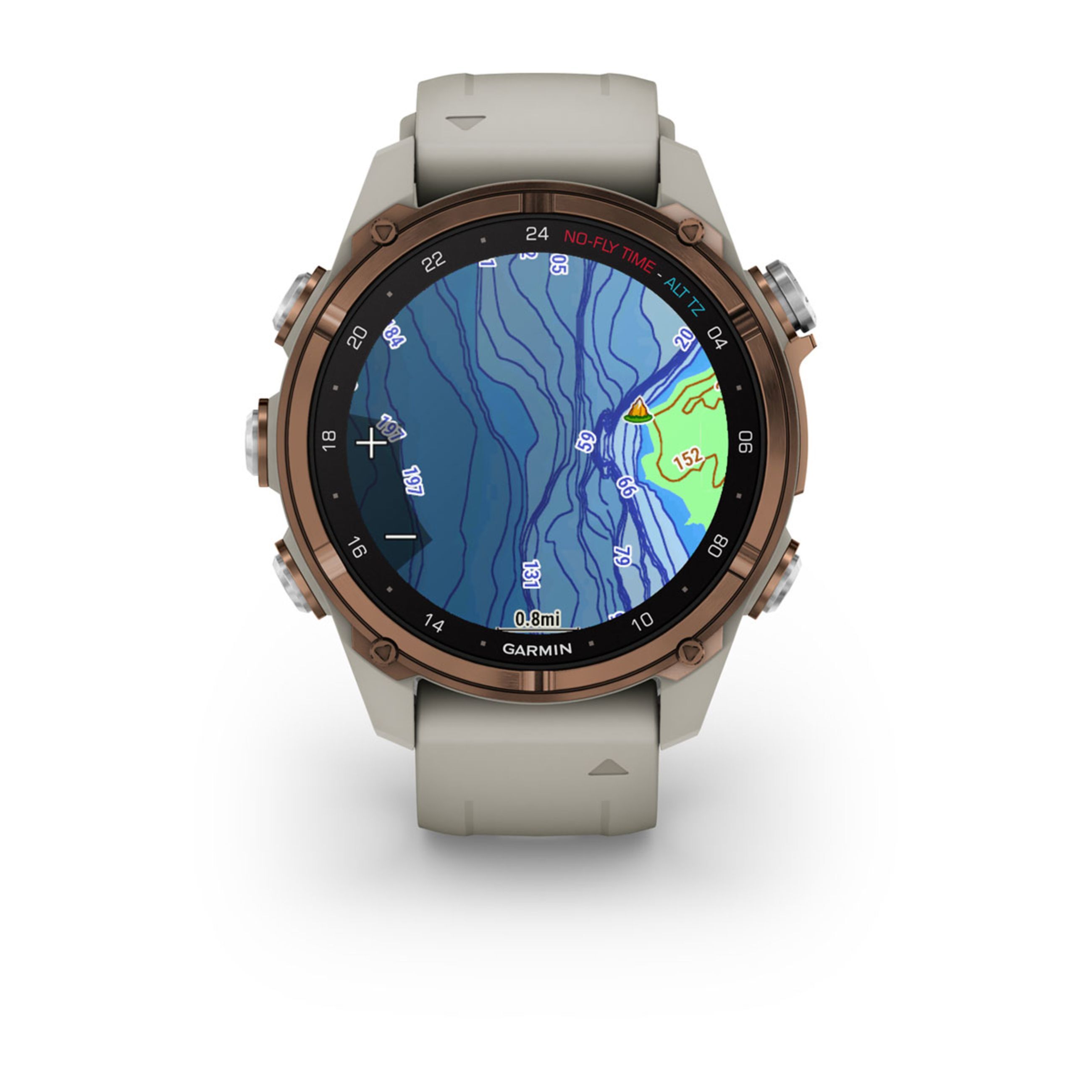 Descent Mk3 – 43 Mm - Bronze Pvd Titanium With French Gray Silicone Band - Image 6