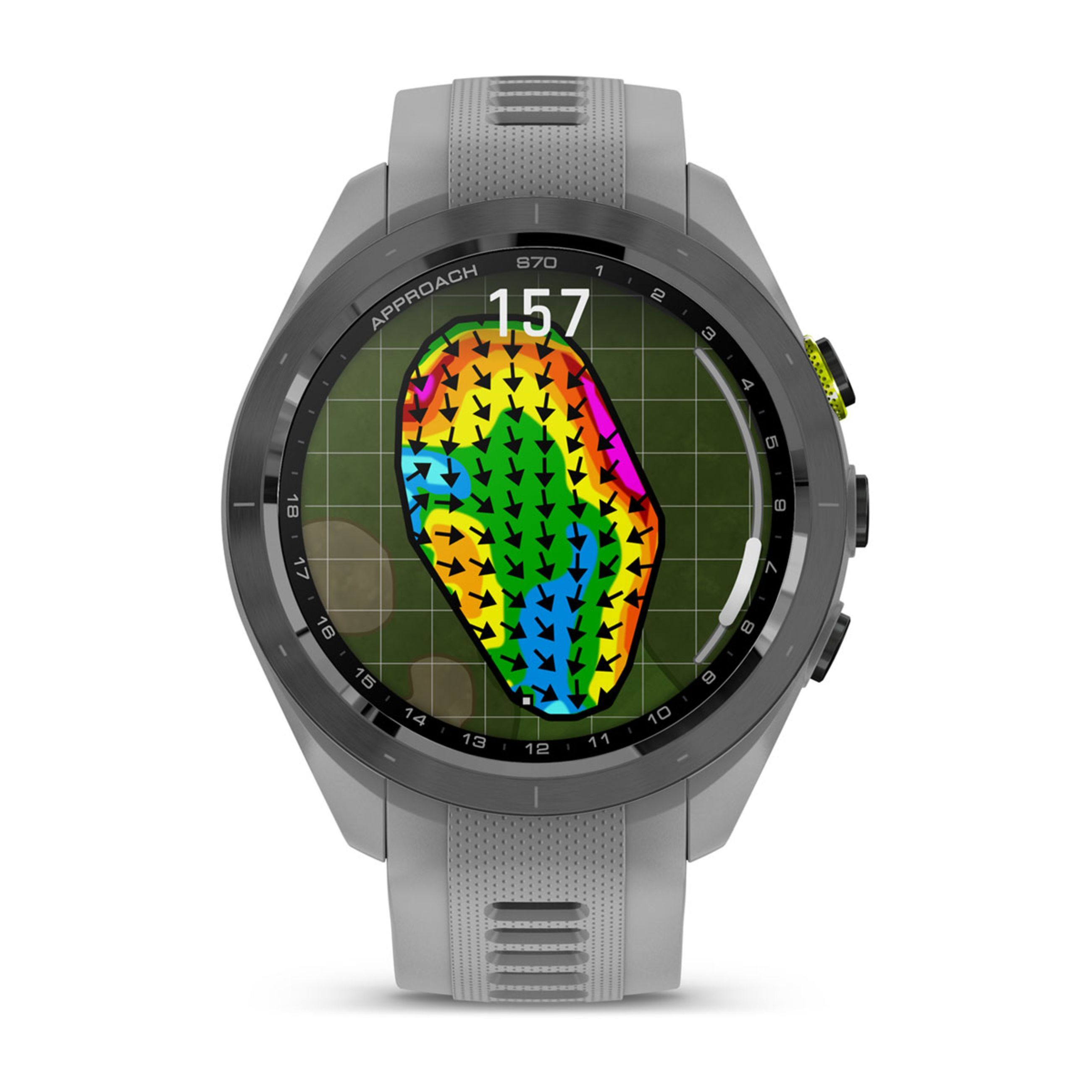 Approach S70 - 47 Mm - Black/Amp Yellow Ceramic Bezel With Powder Gray Silicone Band - Image 7