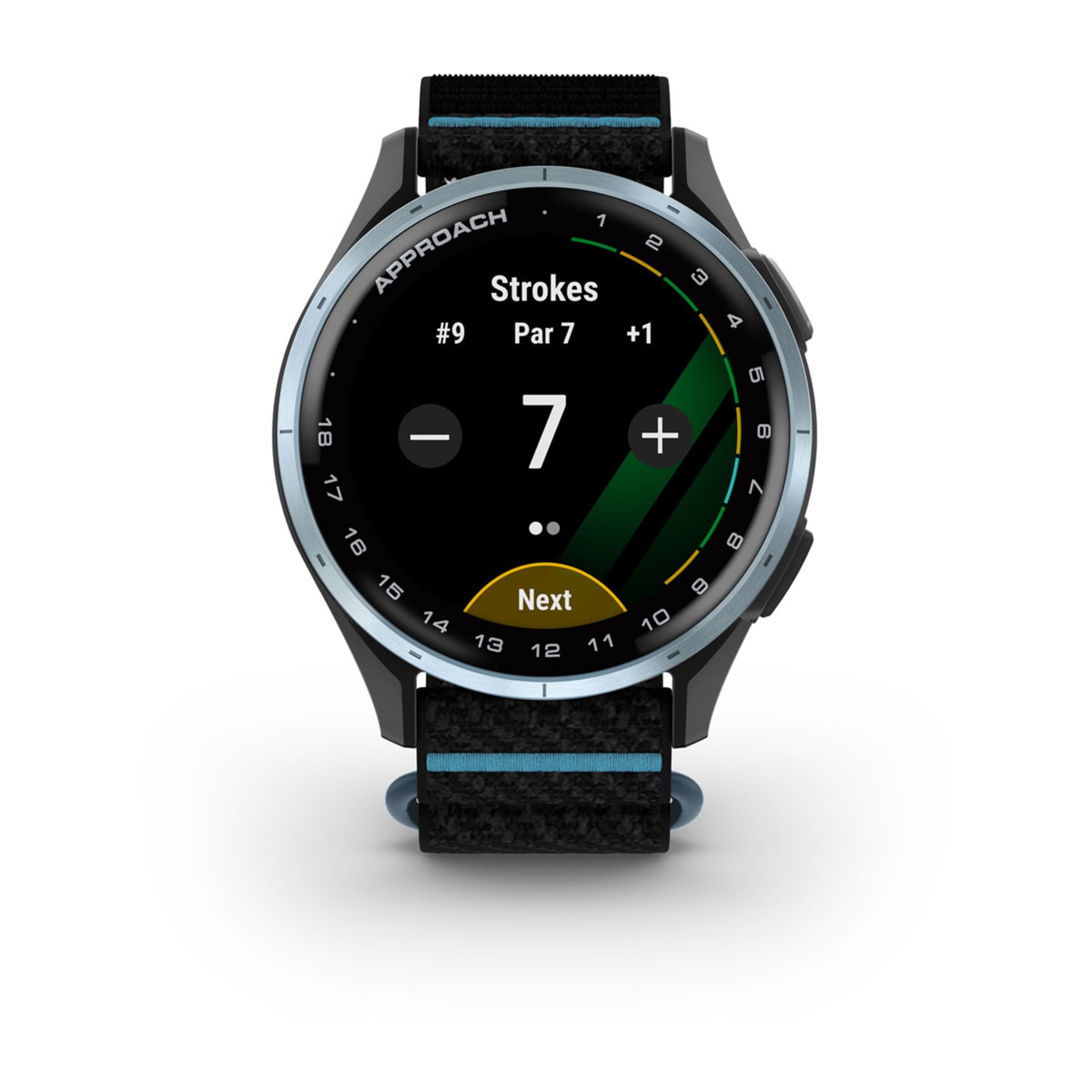 Approach J1 - Cloud Blue Aluminum Bezel With Black/Azure Comfortfit Fabric Band - Image 8
