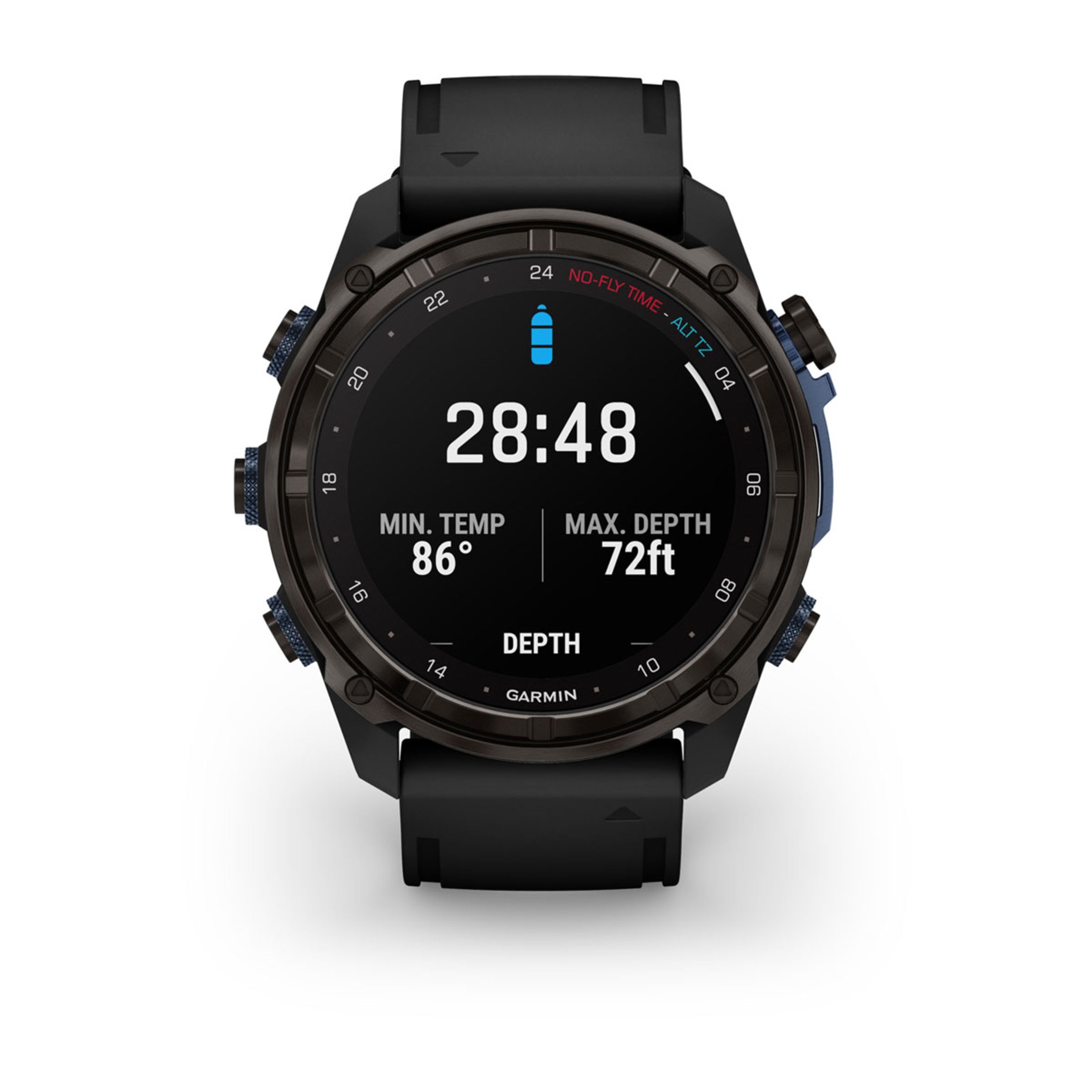 Descent Mk3 – 43 Mm - Carbon Gray Dlc Titanium With Black Silicone Band And Descent T2 Transceiver - Image 8
