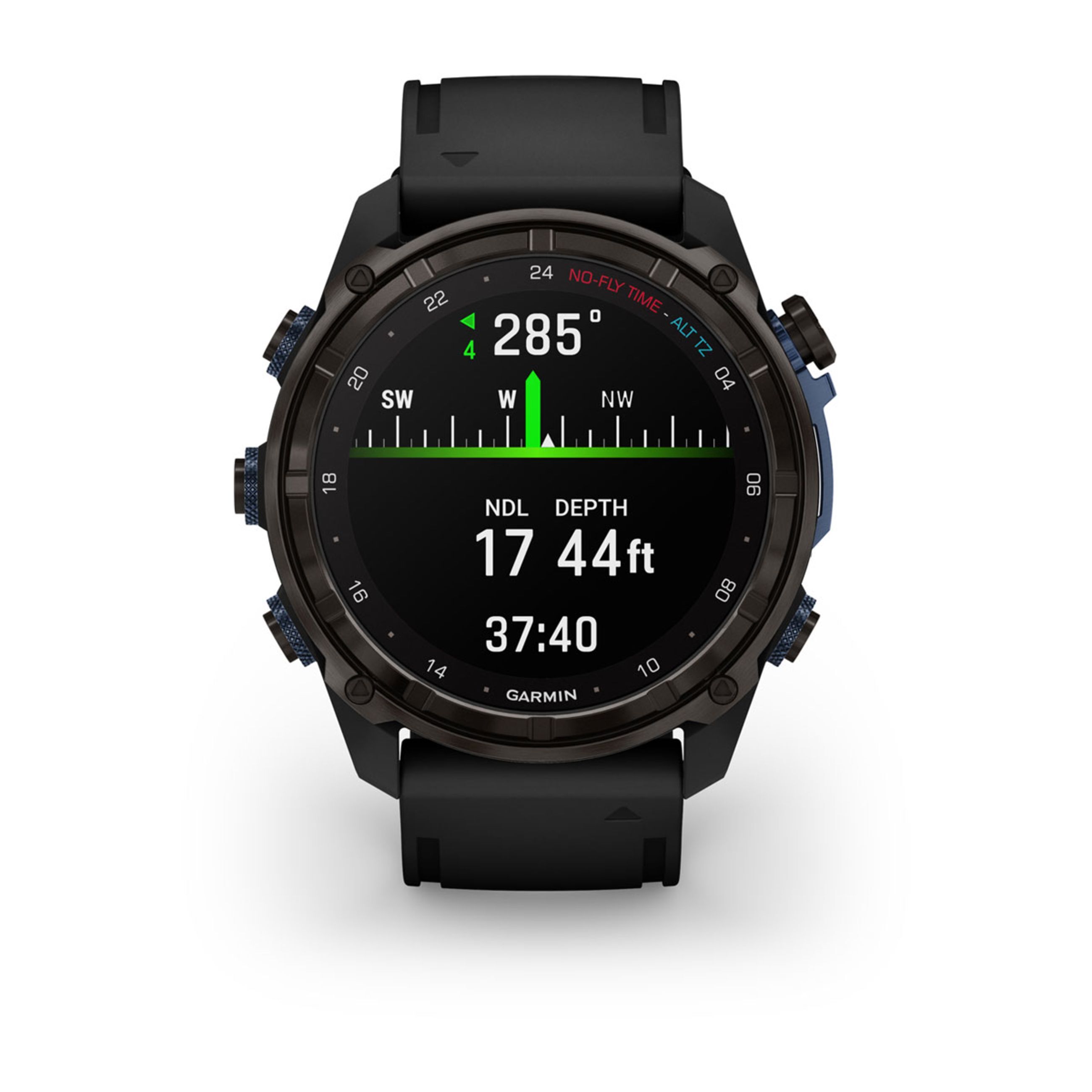 Descent Mk3 – 43 Mm - Carbon Gray Dlc Titanium With Black Silicone Band And Descent T2 Transceiver - Image 9