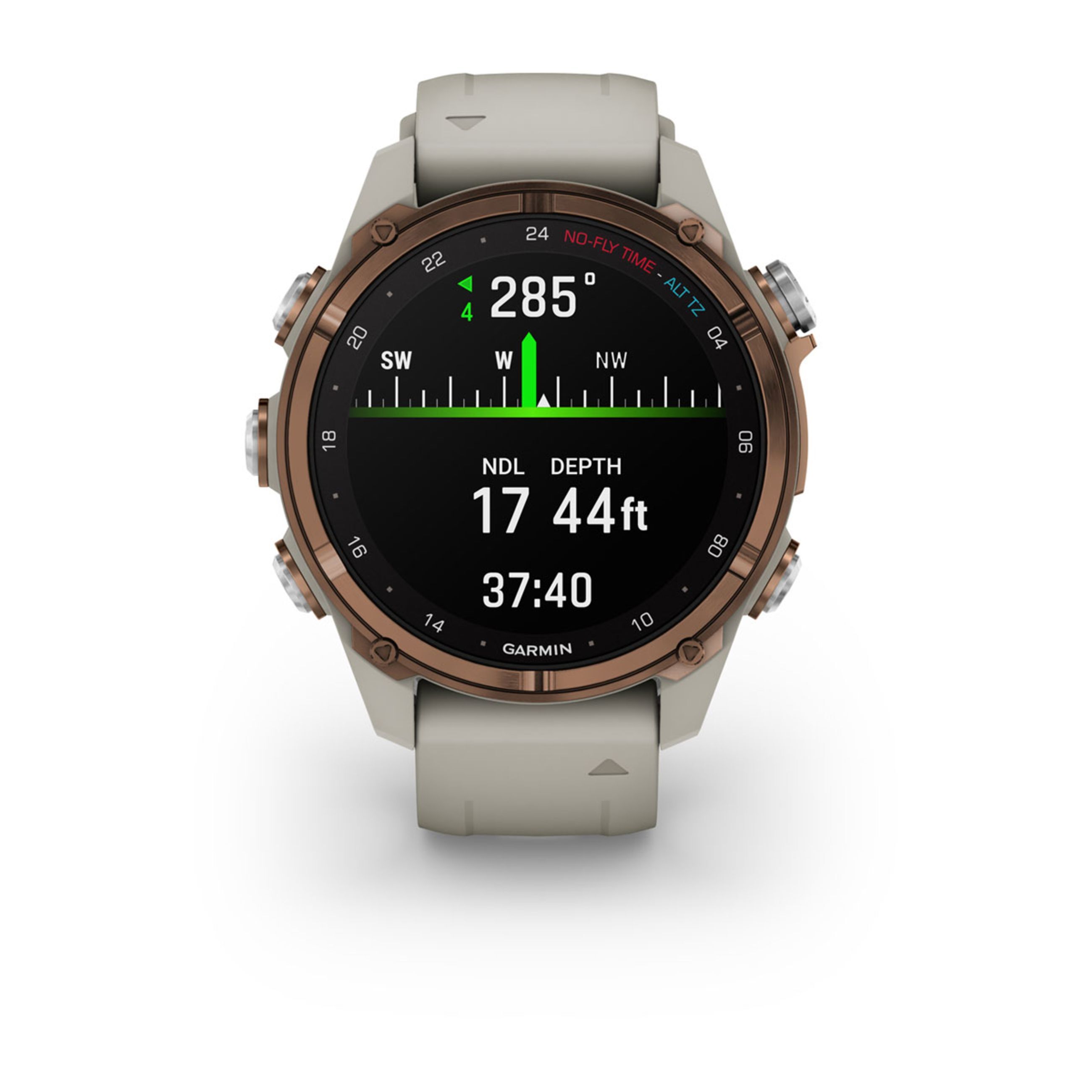 Descent Mk3 – 43 Mm - Bronze Pvd Titanium With French Gray Silicone Band - Image 9