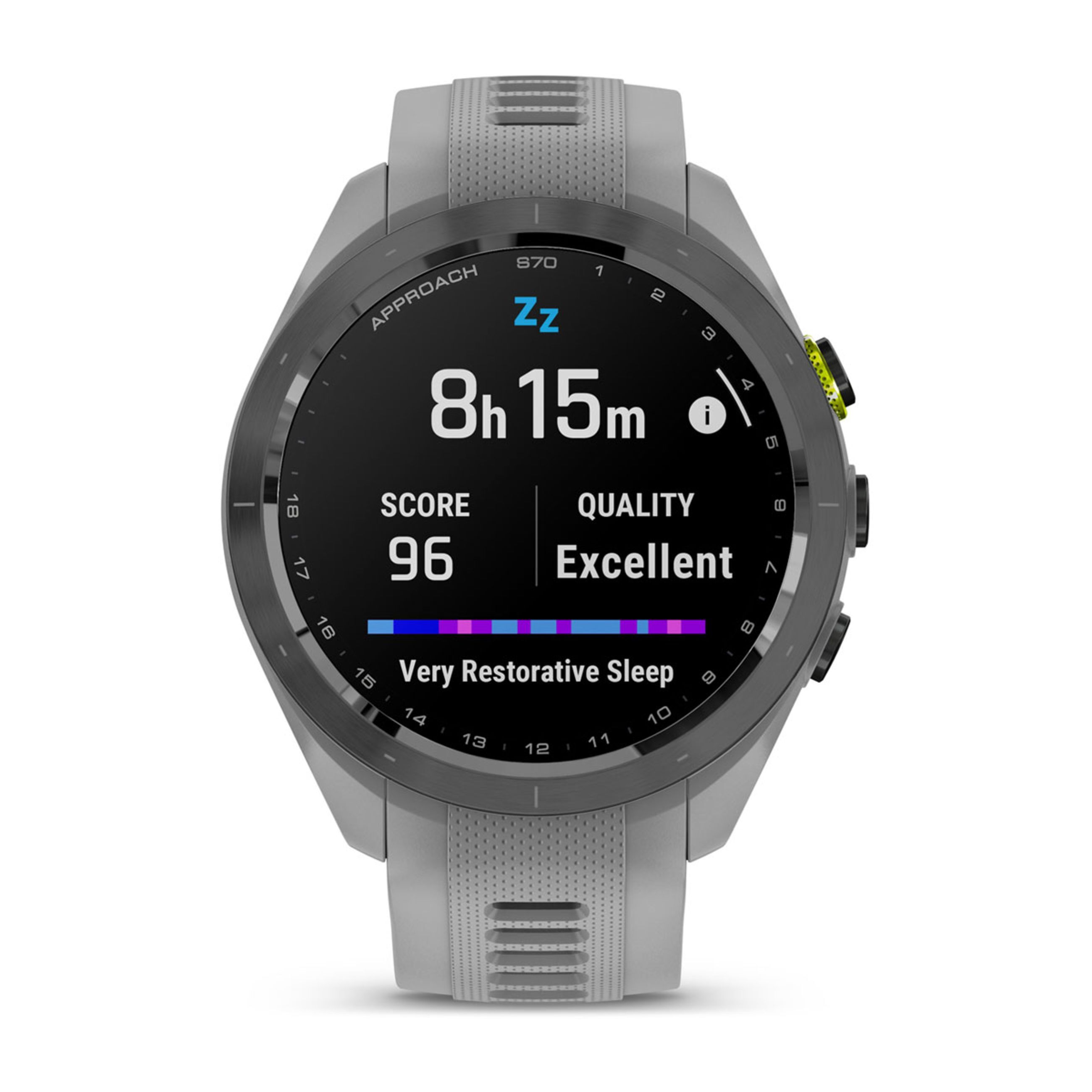 Approach S70 - 47 Mm - Black/Amp Yellow Ceramic Bezel With Powder Gray Silicone Band - Image 9