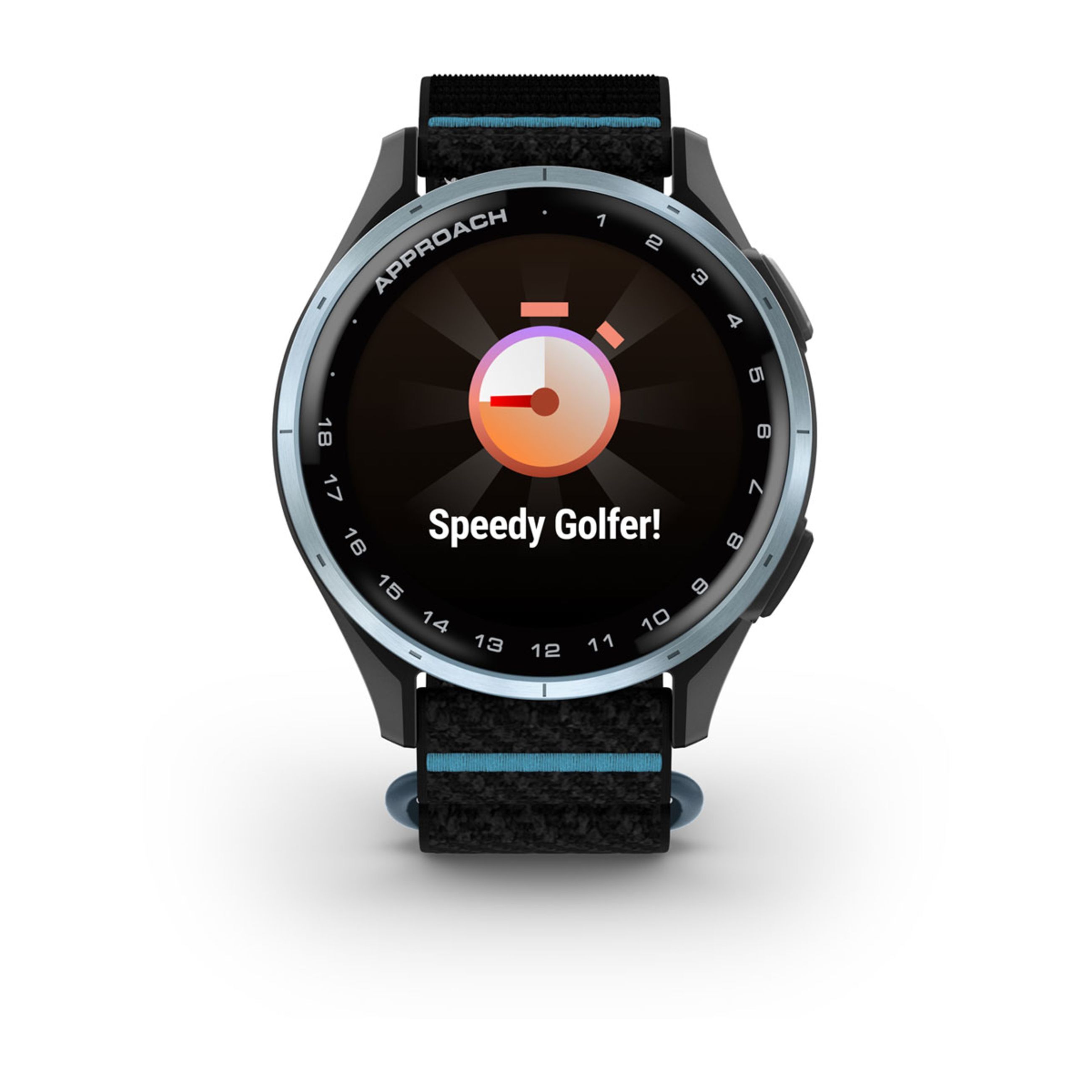 Approach J1 - Cloud Blue Aluminum Bezel With Black/Azure Comfortfit Fabric Band - Image 9